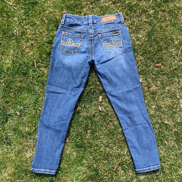 SEVEN 7 Blue Denim Low-Rise Skinny Jeans - Picture 2 of 4